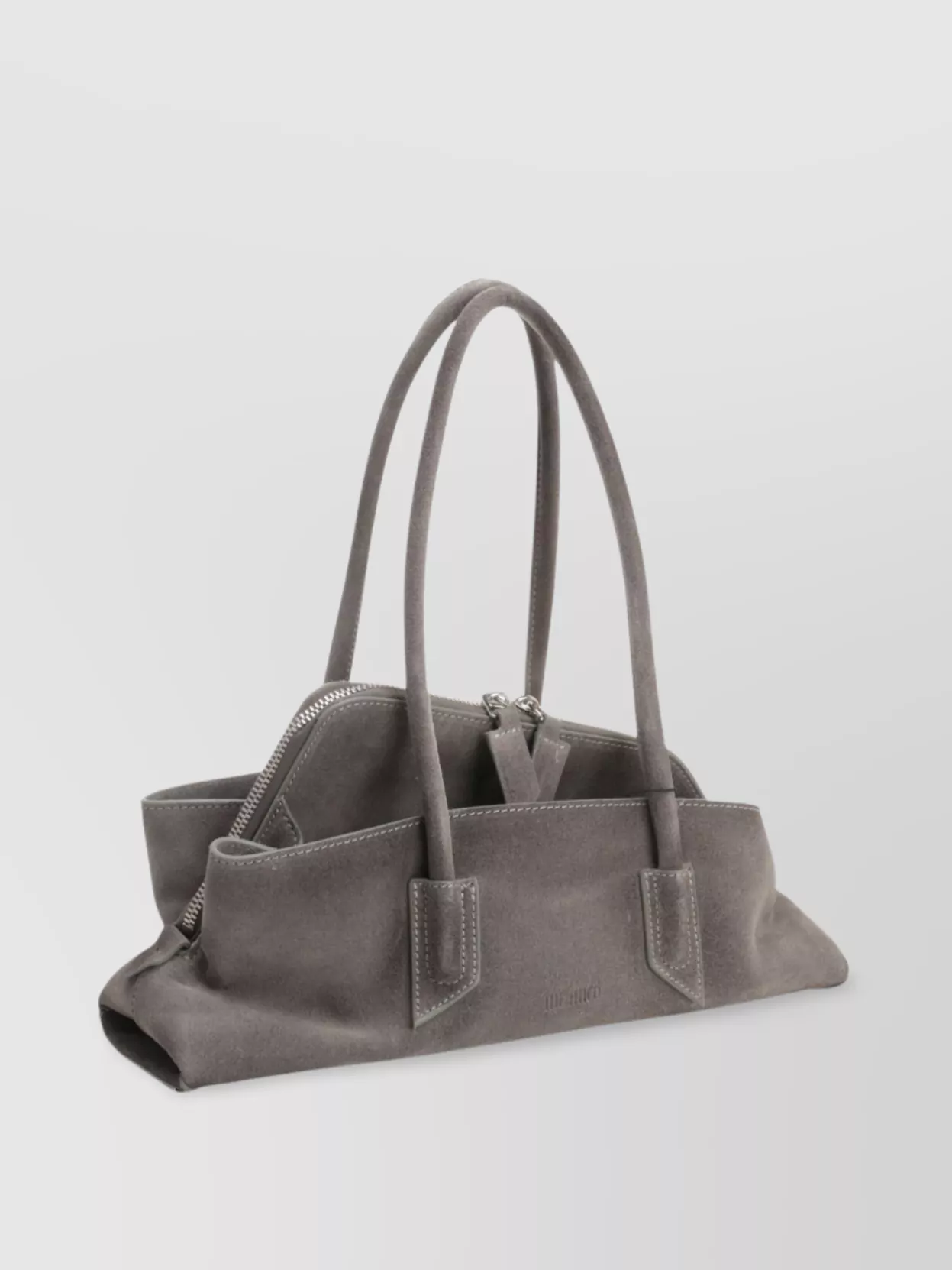 The Attico Small Leather Shoulder Bag With Suede Finish