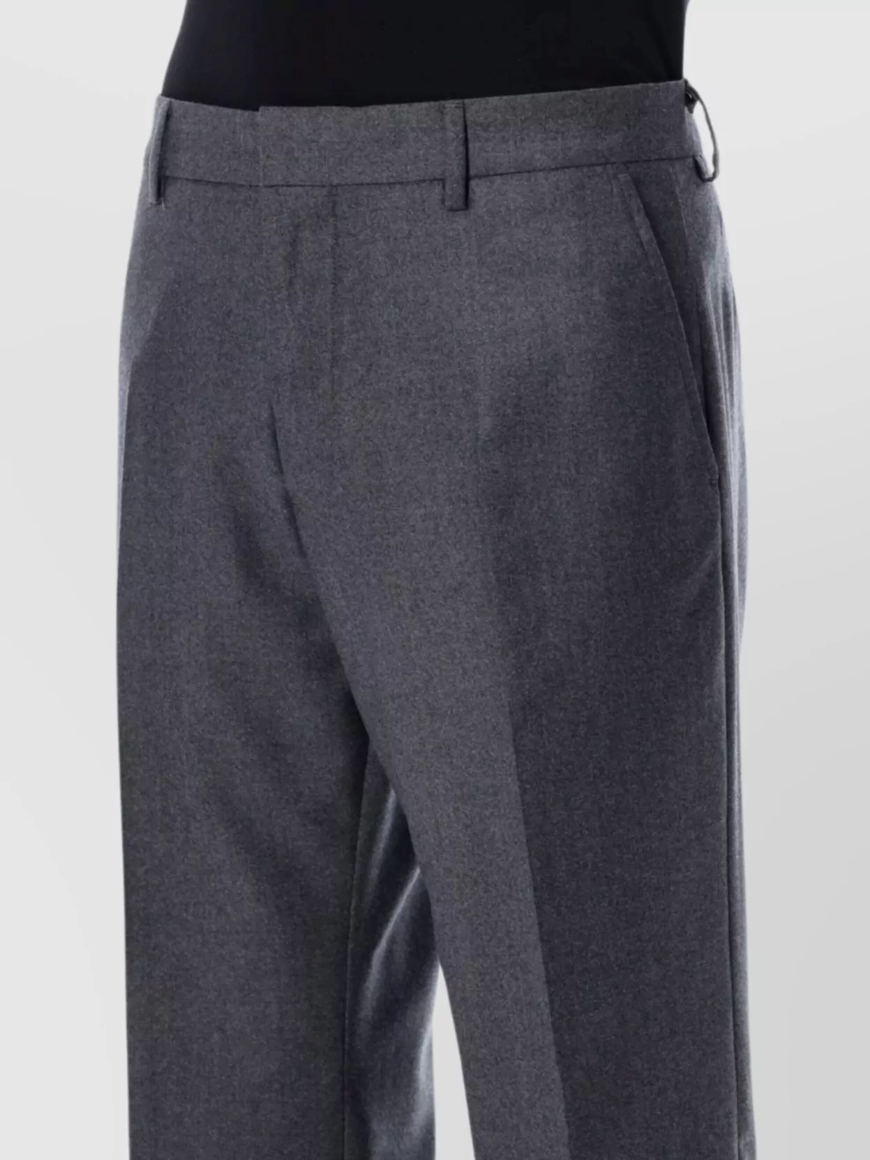 Ami Paris Straight Leg Trousers With Side And Back Pockets