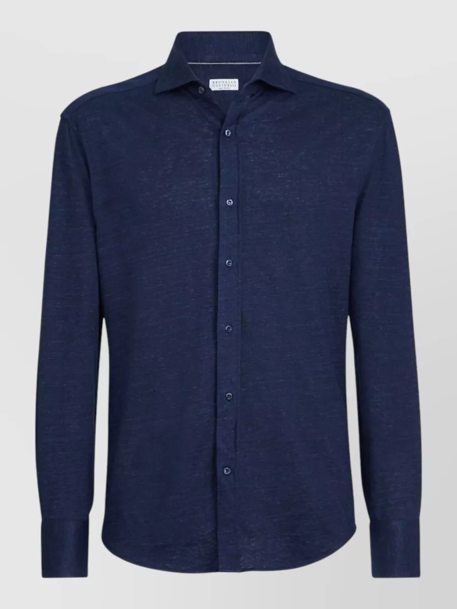 Brunello Cucinelli Linen and cotton knit shirt