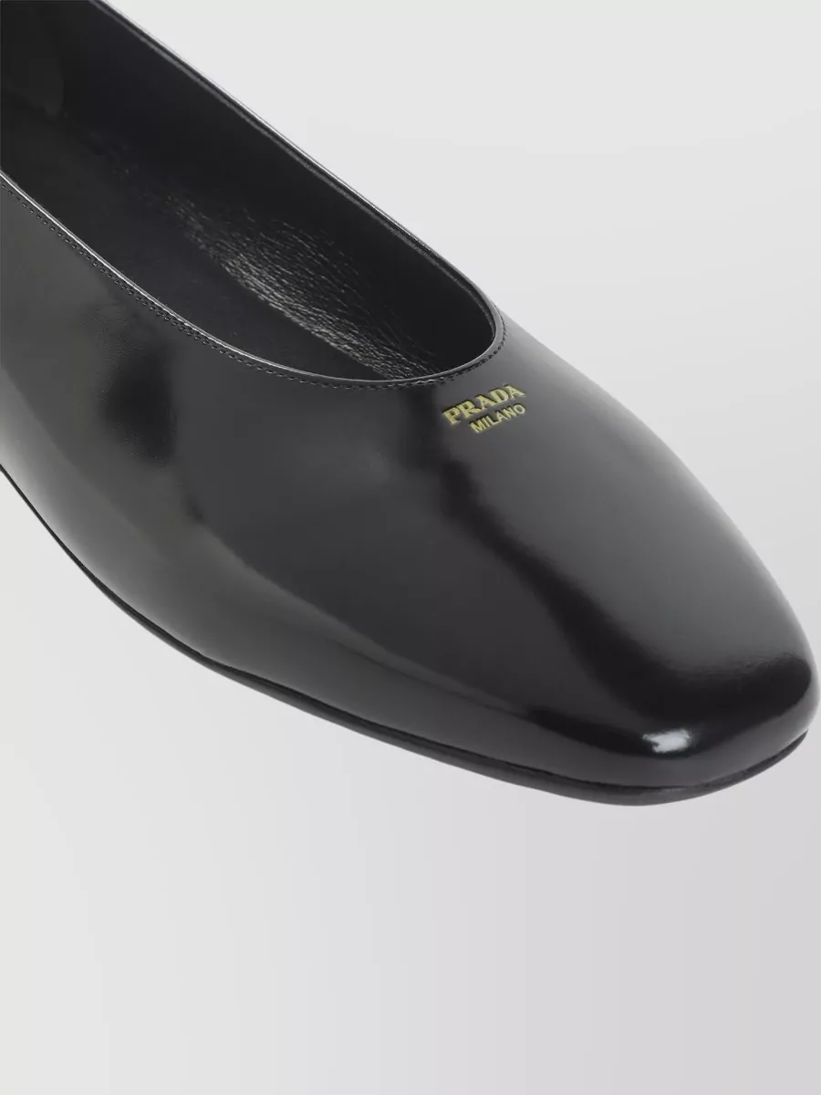 Prada Leather Ballerina Flats