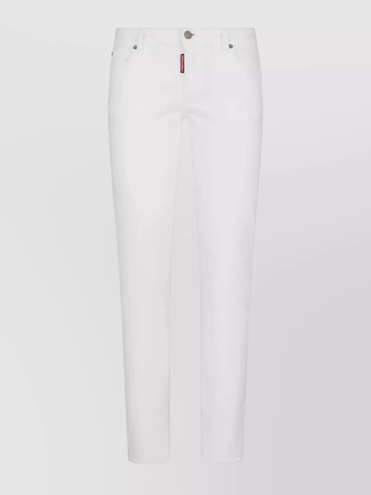 Dsquared2 Five-pocket Trousers With Belt Loops And Rivets In Gray