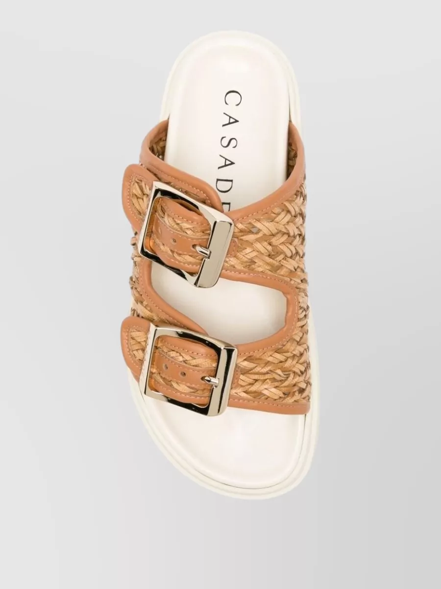 Casadei Woven Platform Sandals