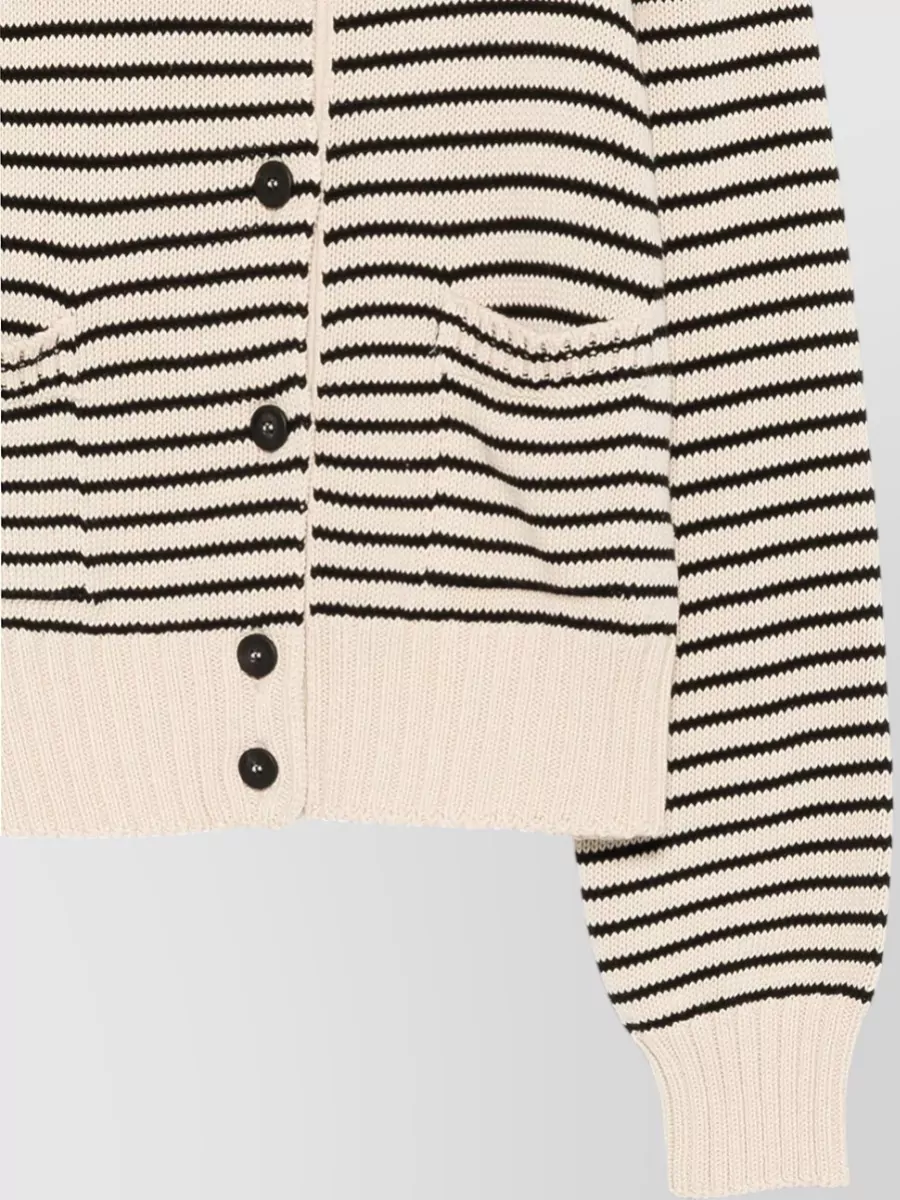 Roberto Collina Striped Cotton Cardigan