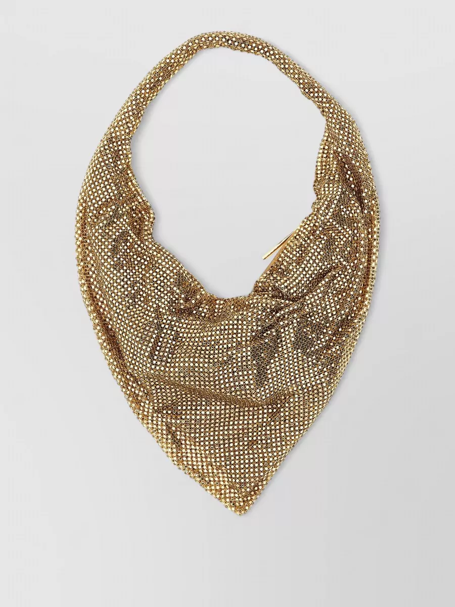Benedetta Bruzziches Crystal-Embellished Draped Clutch Bag