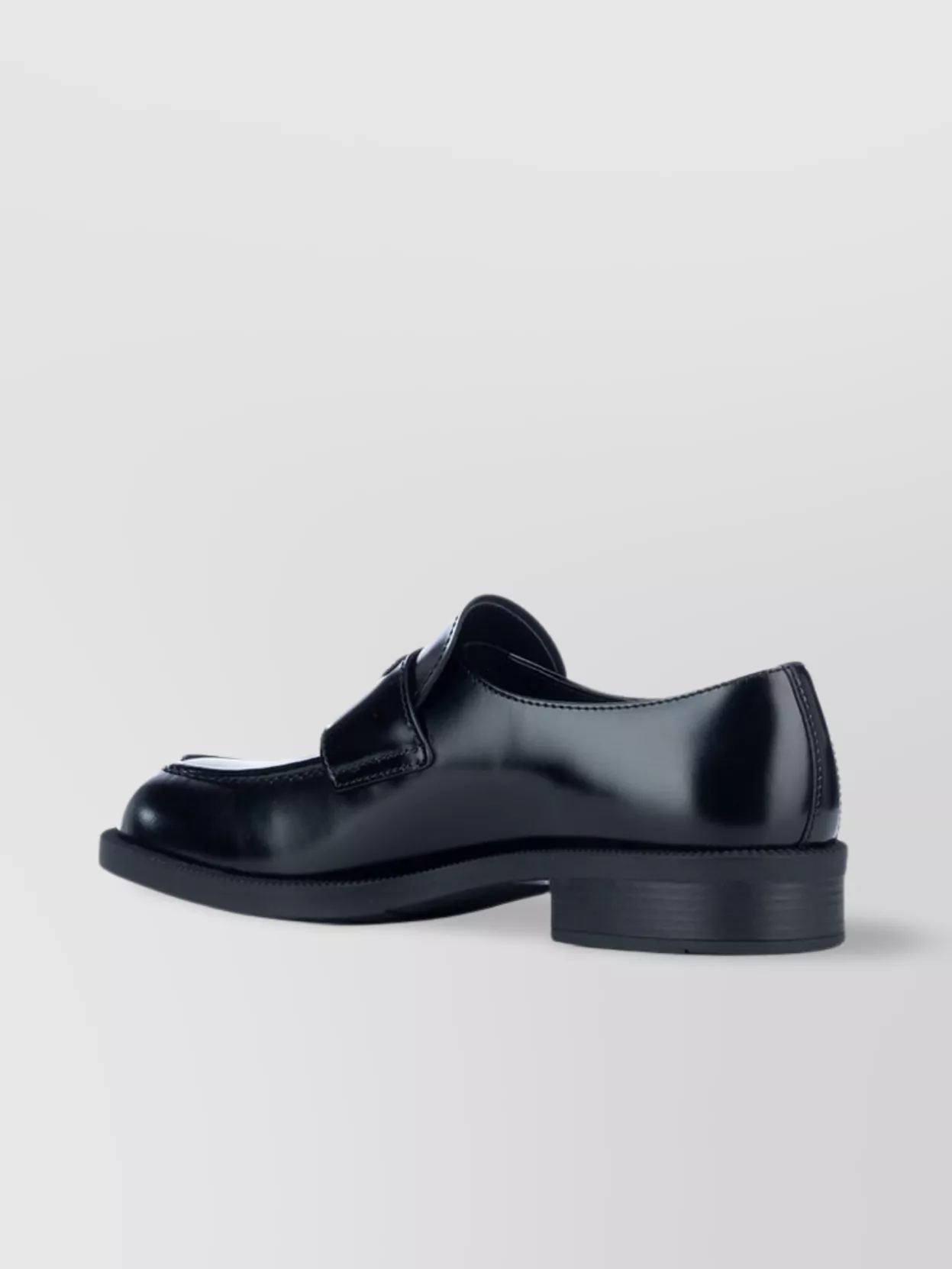 Prada Shiny Loafers Round Toe