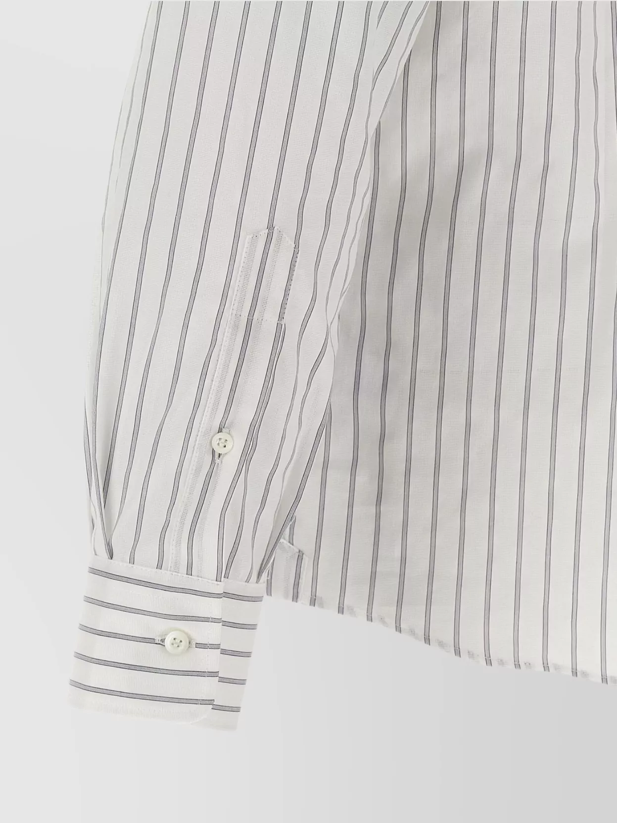 Brunello Cucinelli Striped Canvas Shirt Collar Button-Down