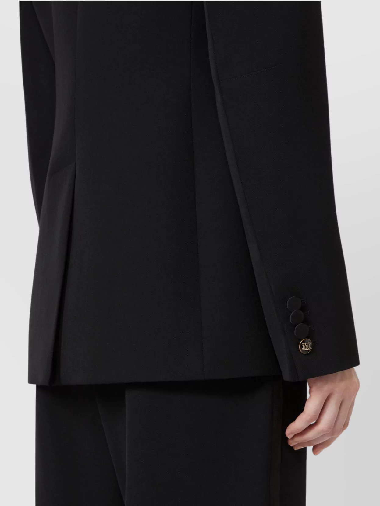 Max Mara Tailored Wool Blazer Satin Lapel