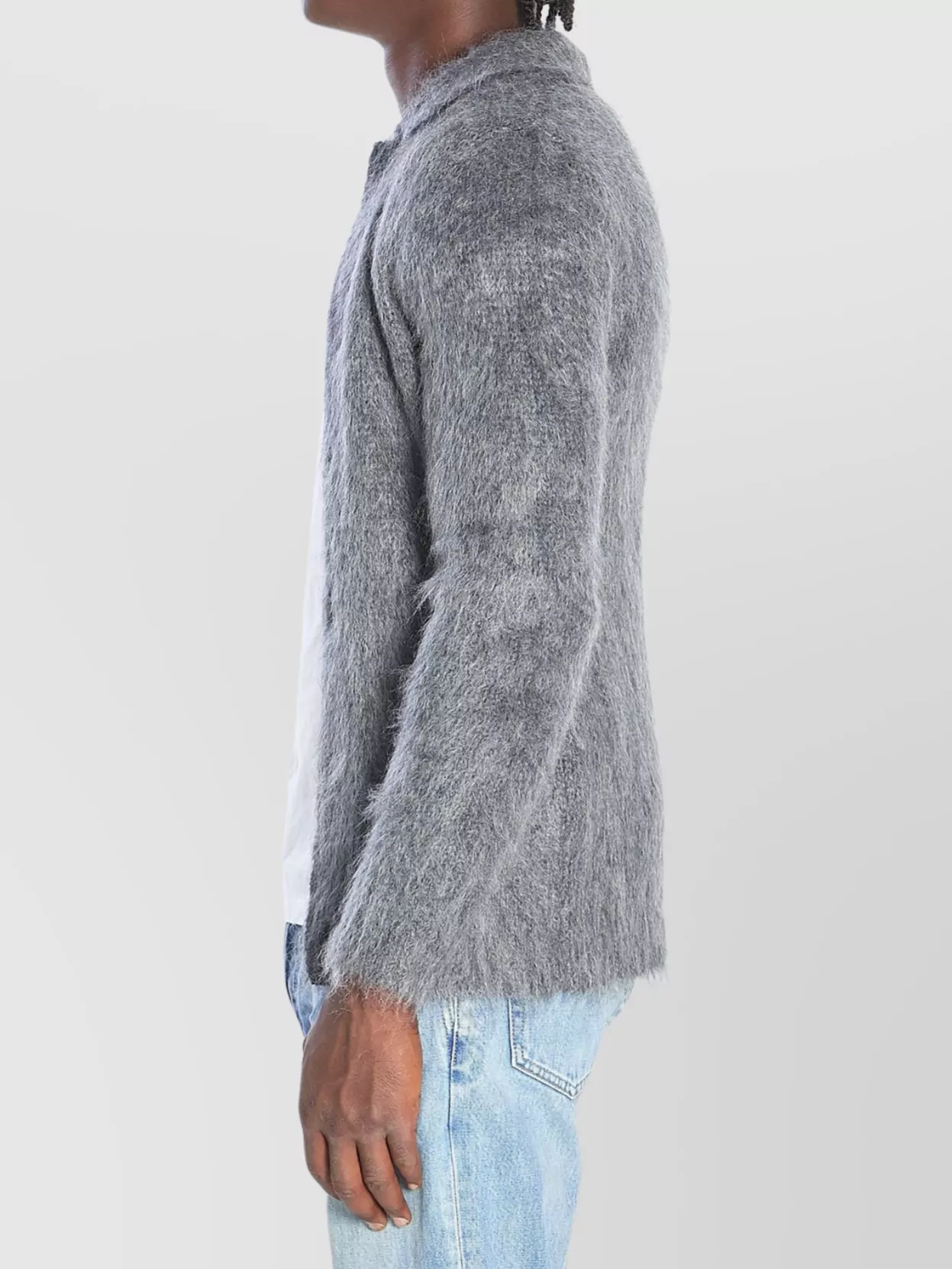 Gucci Soft Knit Cardigan With Faux Fur Effect