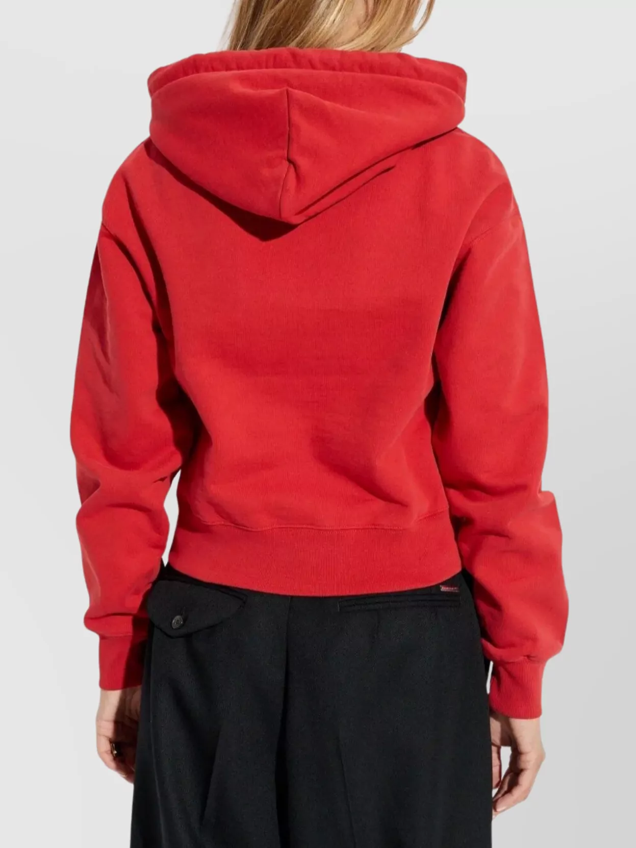 Jacquemus Gros Grain Hooded Sweatshirt In Red
