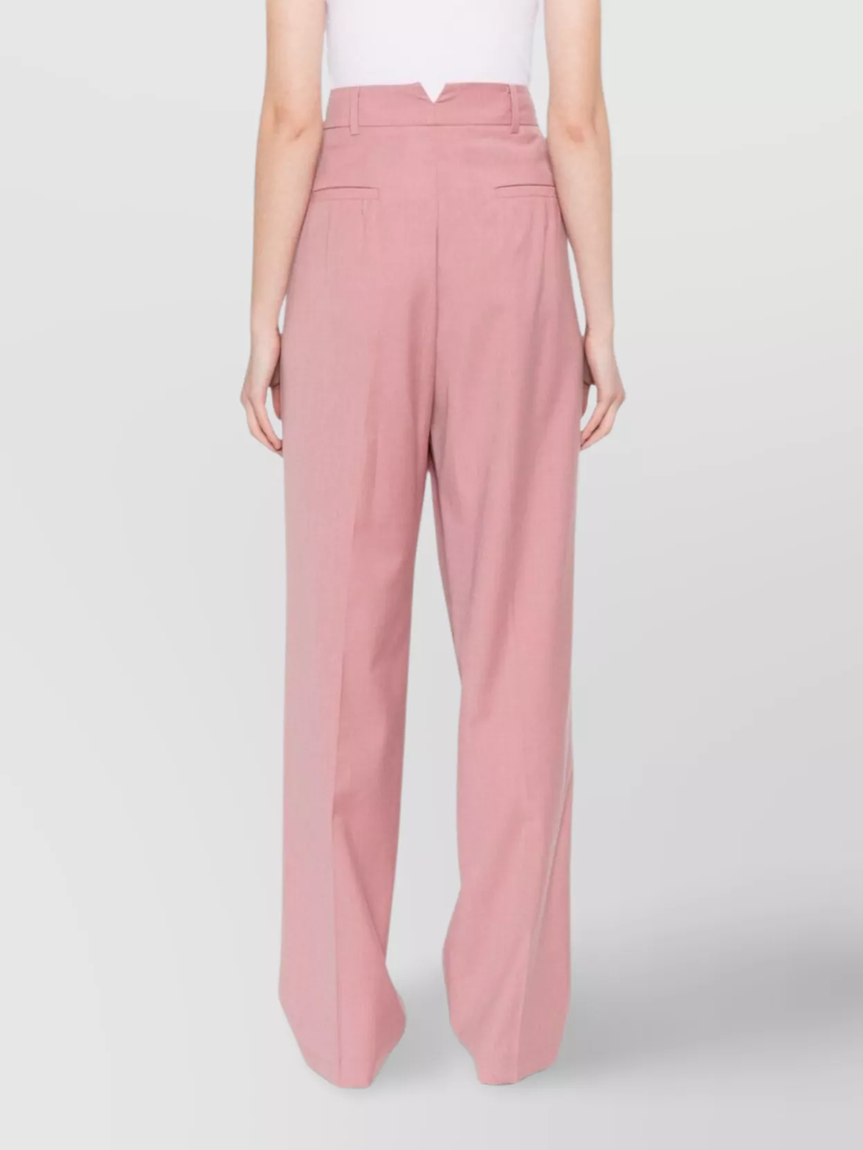 THE FRANKIE SHOP WOOL BLEND HIGH WAIST TROUSERS 