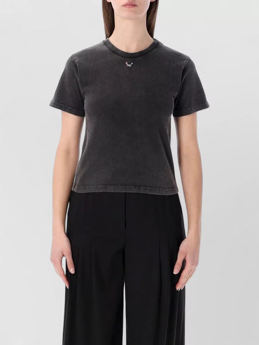 Ottolinger cotton pierced fitted t-shirt