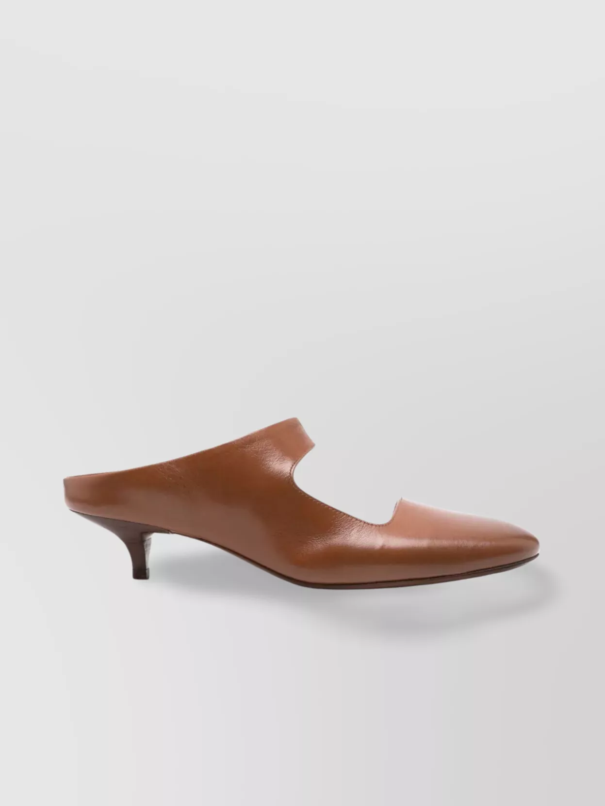 Marsell Almond Toe Kitten Heel Strap Mules