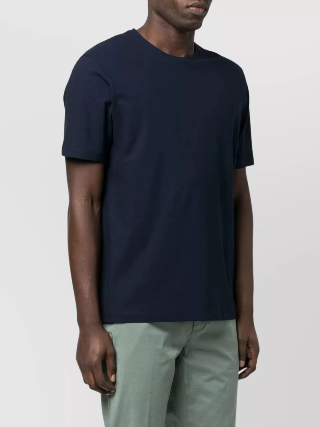 Herno Crew Neck Plain Design Short Sleeves T-shirt In Blue