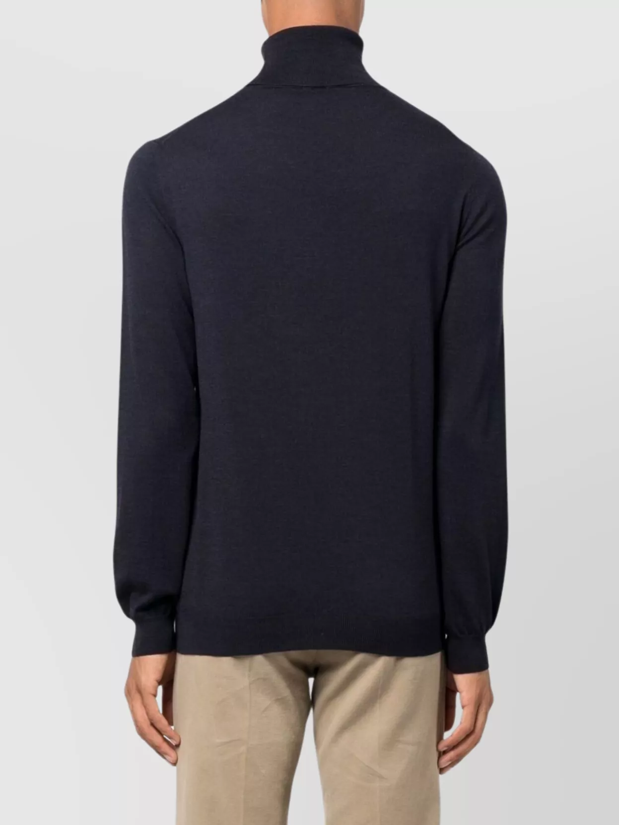 Zanone Turtleneck Sweater With Ribbed Cuffs And Hem