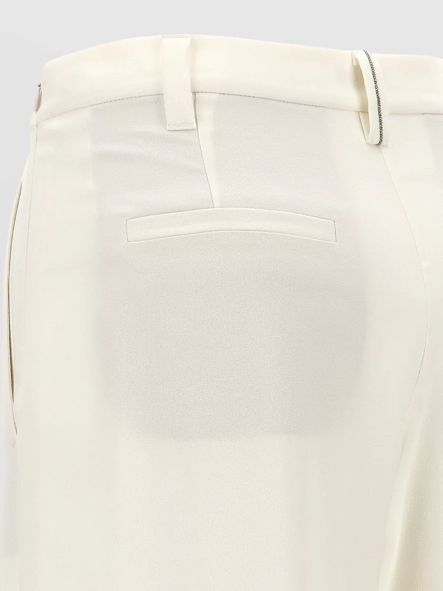 Brunello Cucinelli Silk Slouchy Tailored Trousers