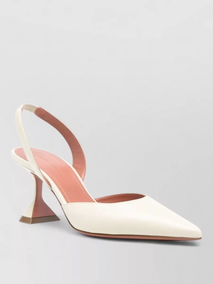 Amina Muaddi leather slingback pumps