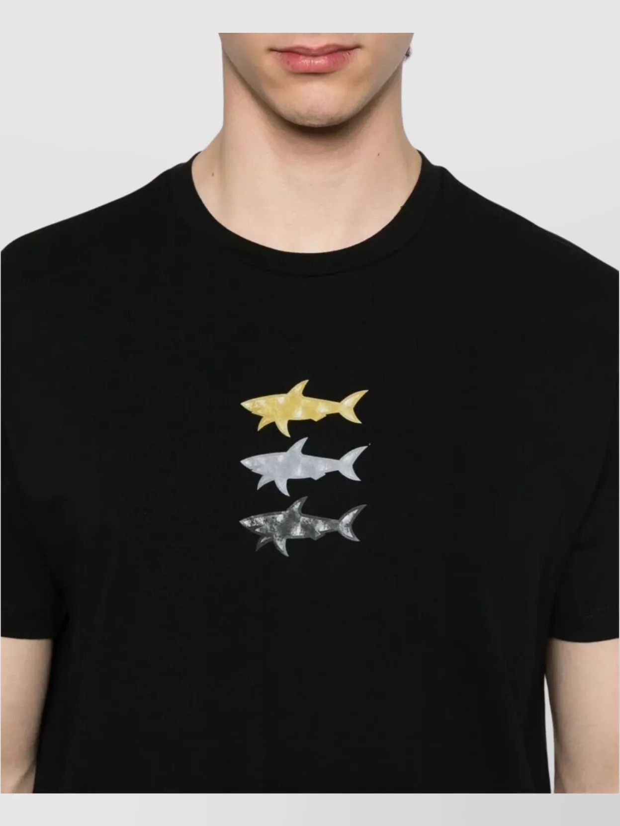 Paul & Shark Sharks Print Cotton Jersey T-shirt Clothing