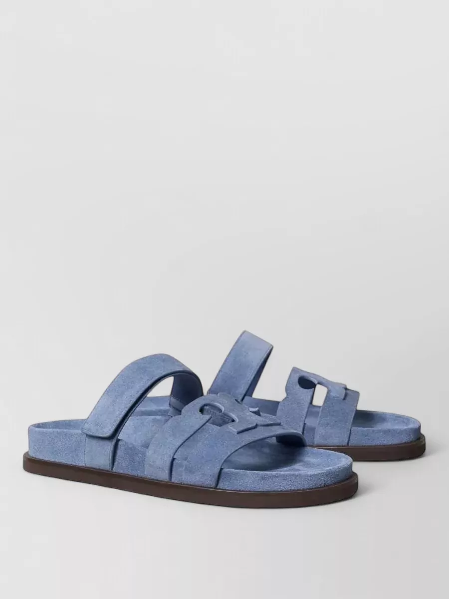 Tory Burch leather sport slides
