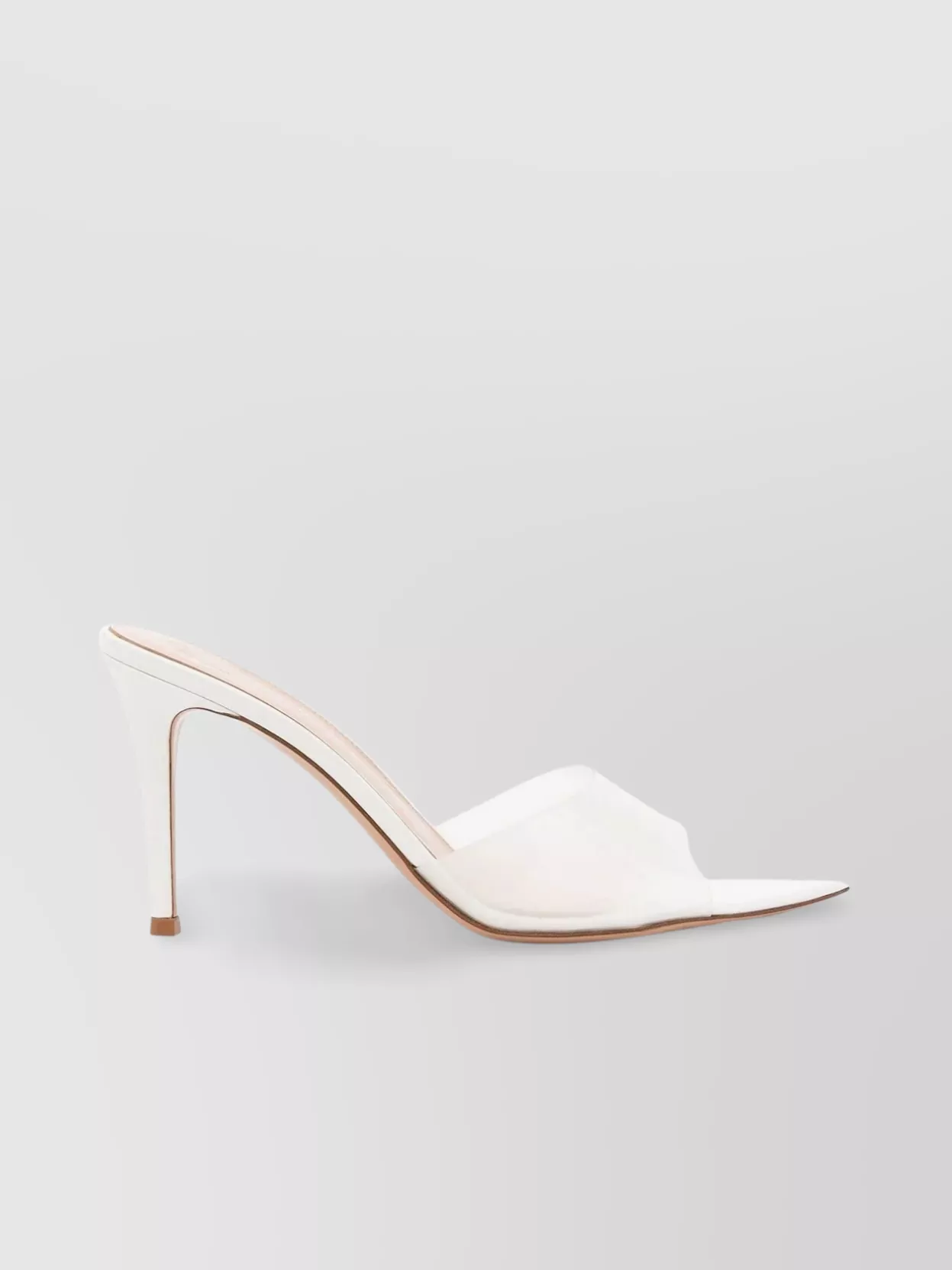 Shop Gianvito Rossi 85mm Heel Pointed Toe Stiletto Sandals In White