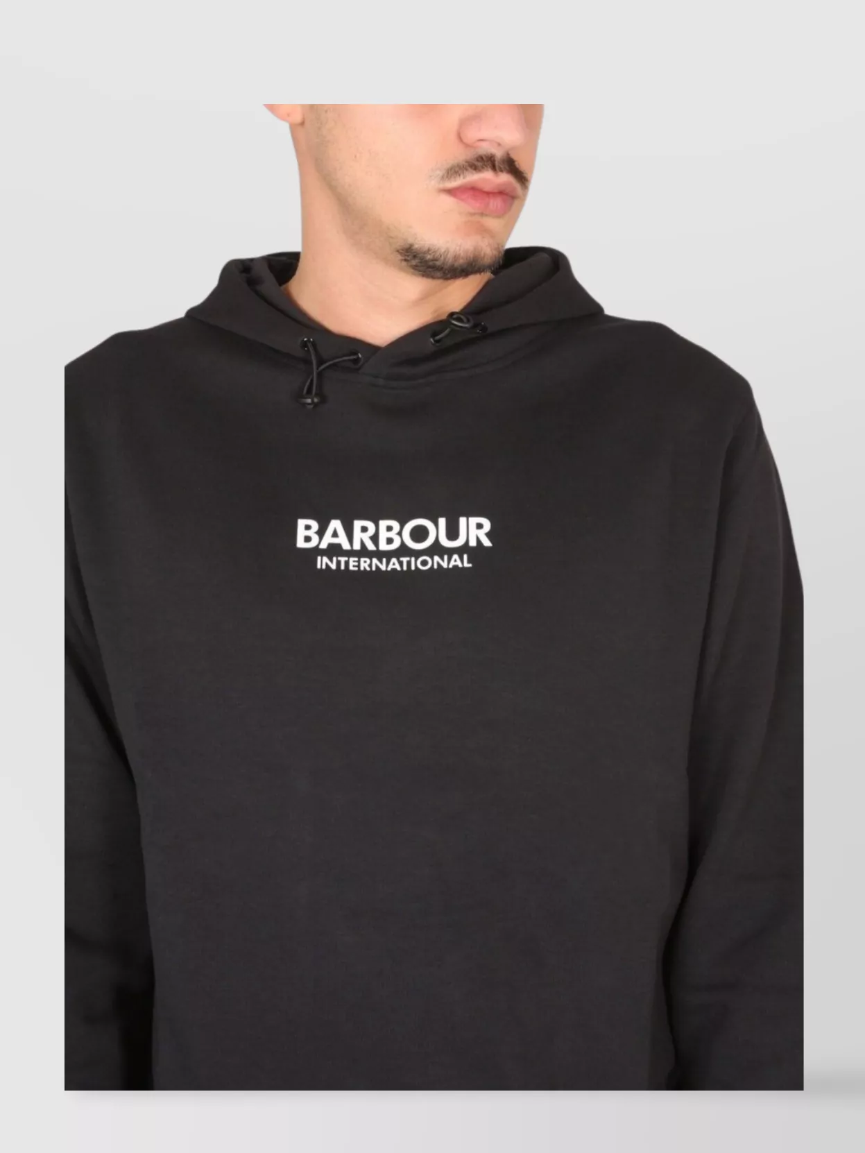 Barbour Hooded Collar Drawstring Hood Sweater