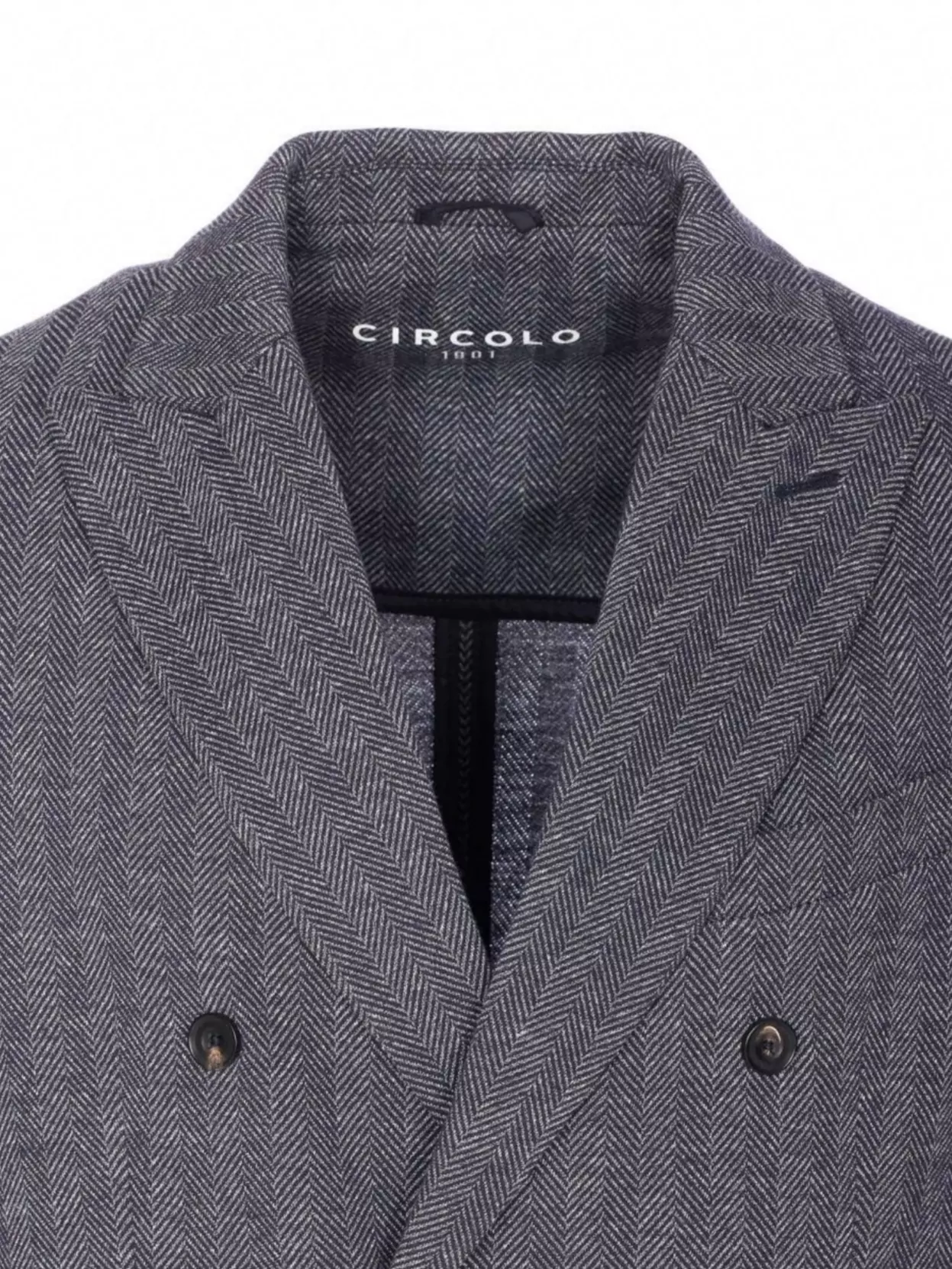 Circolo 1901 Double-Breasted Chevron Jacket Pockets