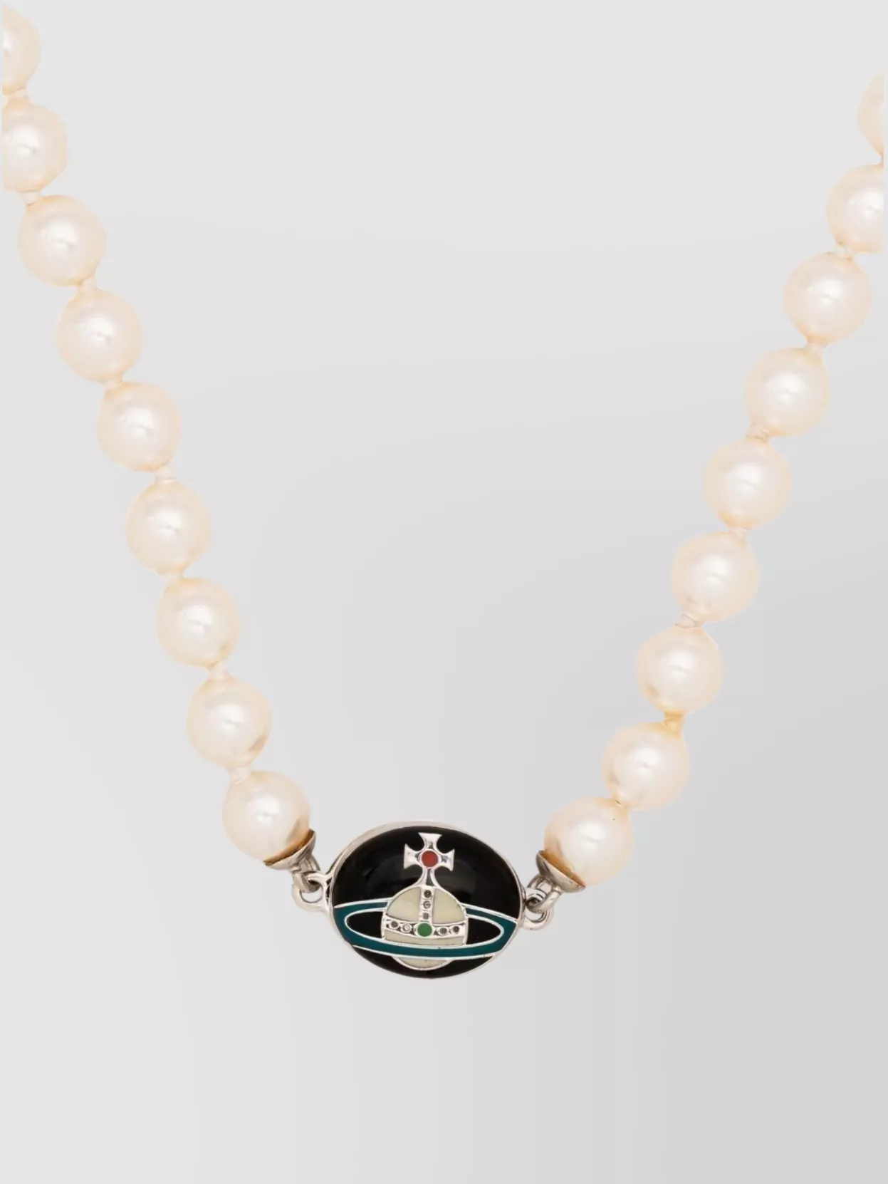 Vivienne Westwood Brass And Pearl Bead Necklaces