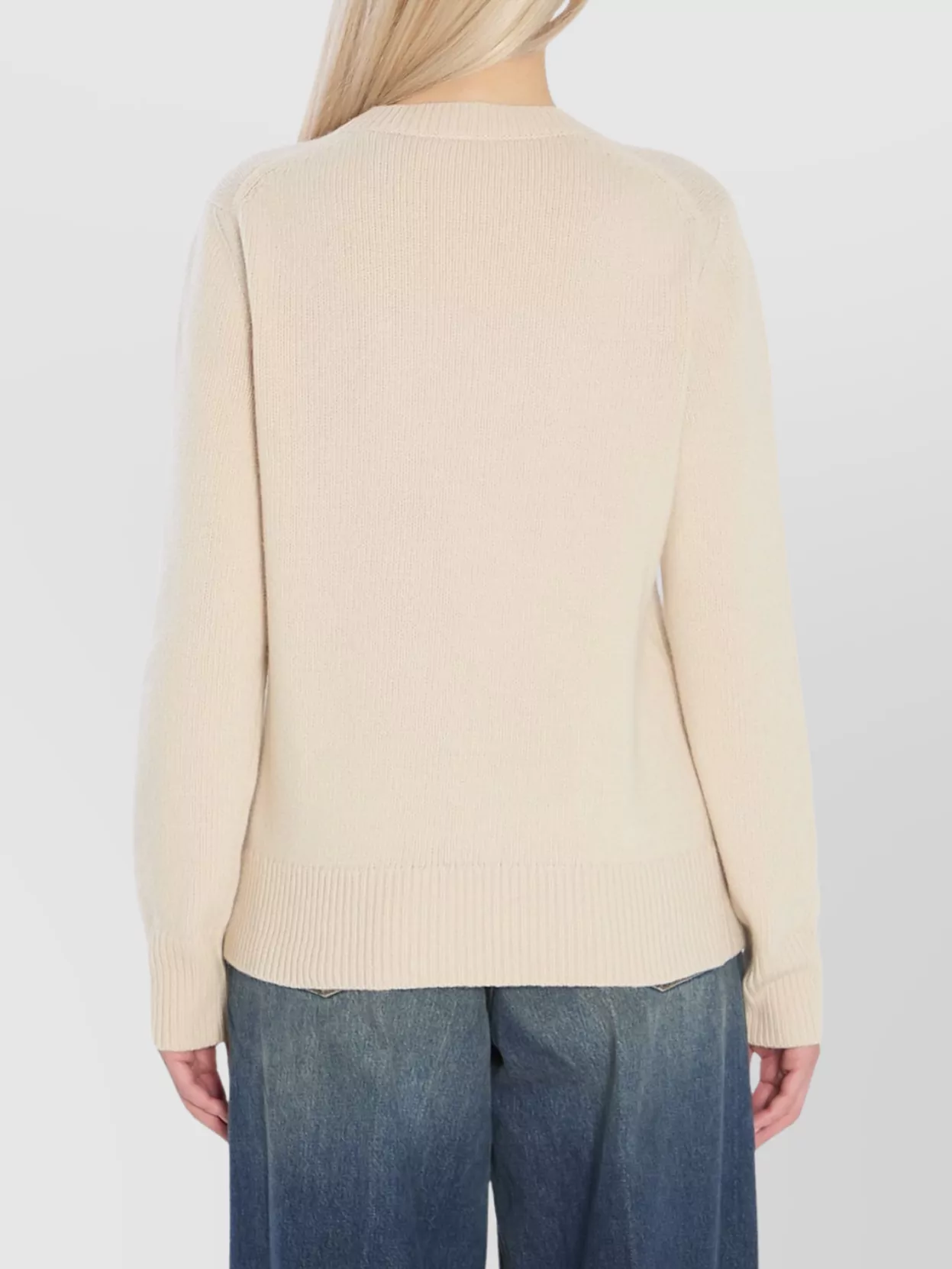 Burberry Wool And Cashmere Sweater In Neutral