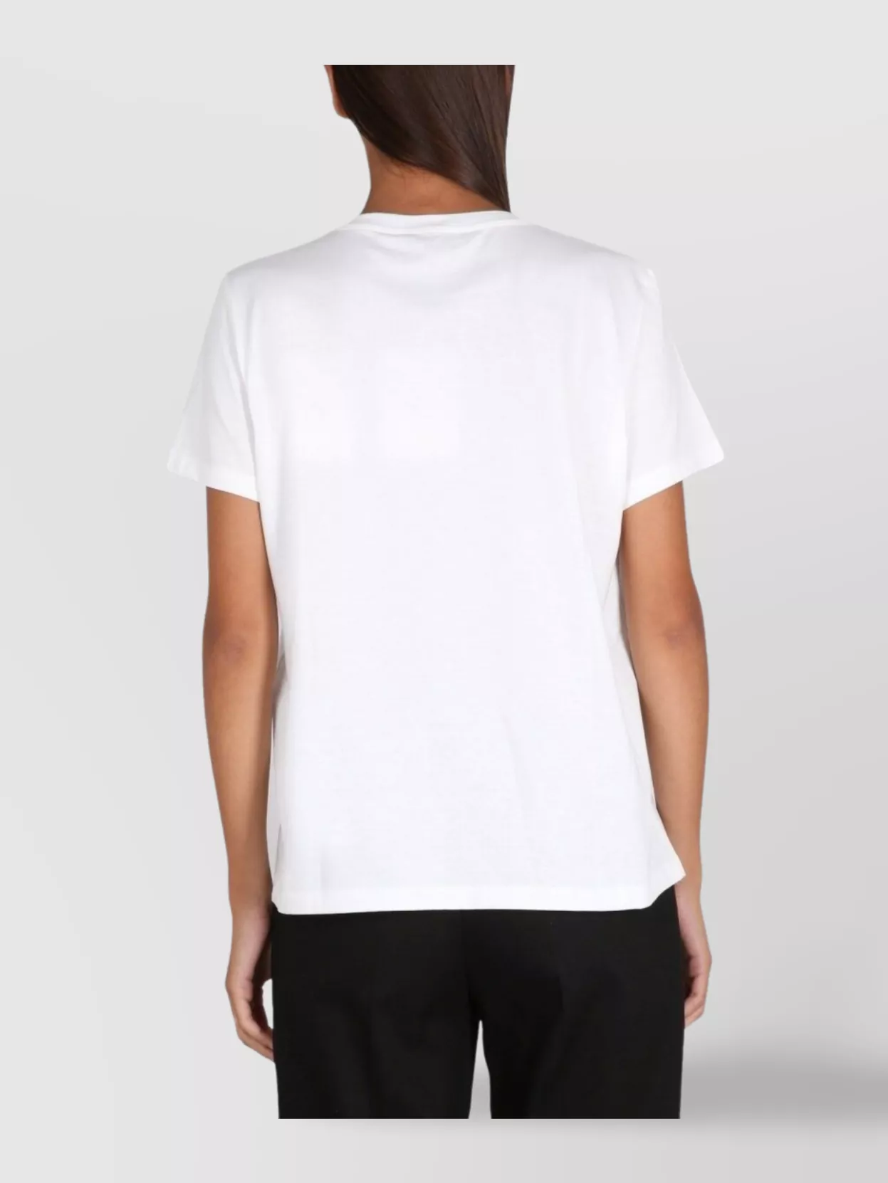 Max Mara Graphic Embroidered Crew Neck T-shirt In White