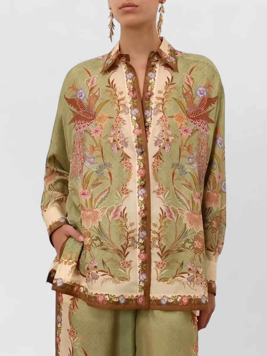 Zimmermann Silk Relaxed-Fit Printed Shirt