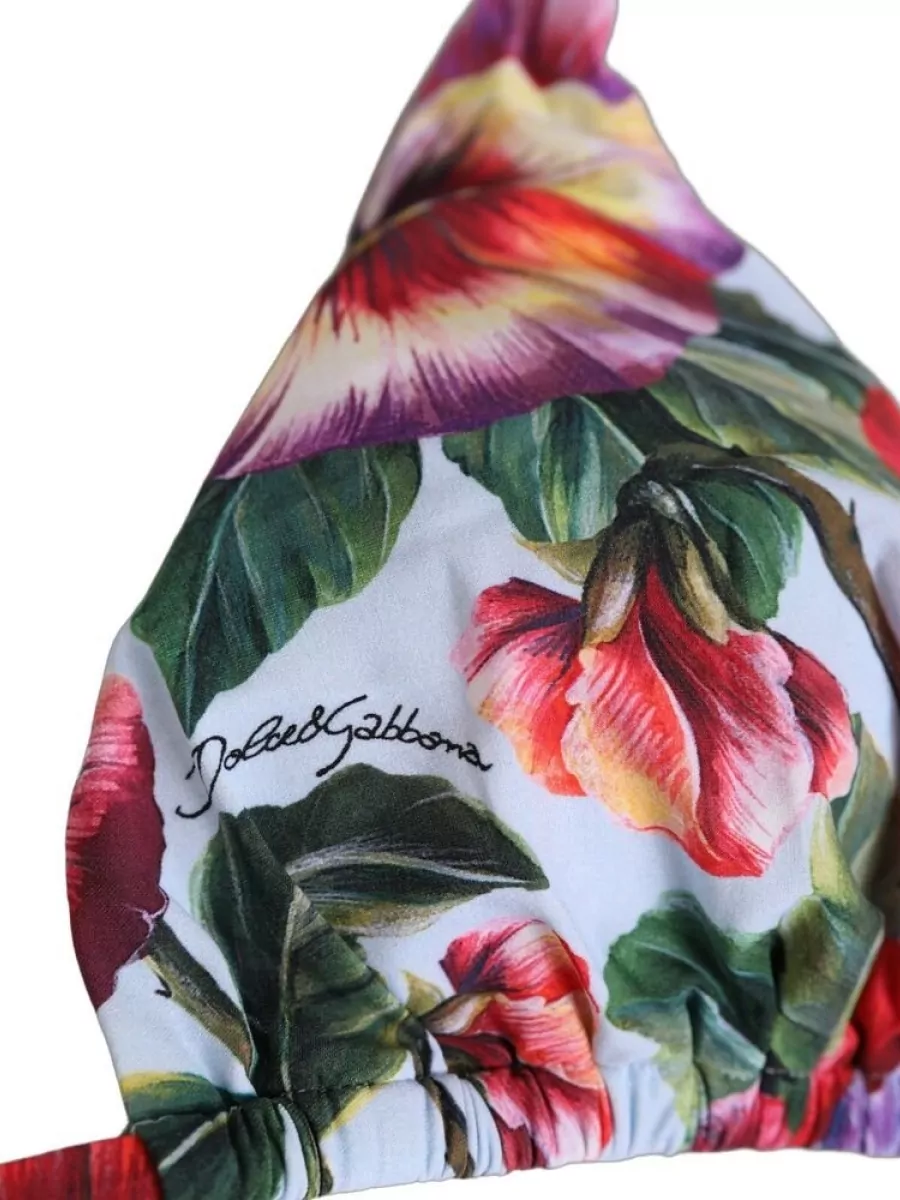 Dolce&Gabbana Floral Triangle Bikini Top