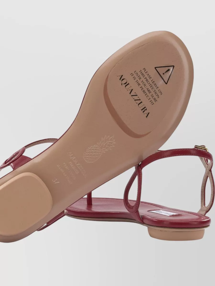 Aquazzura Almost Bare Leather Ankle Strap Sandals