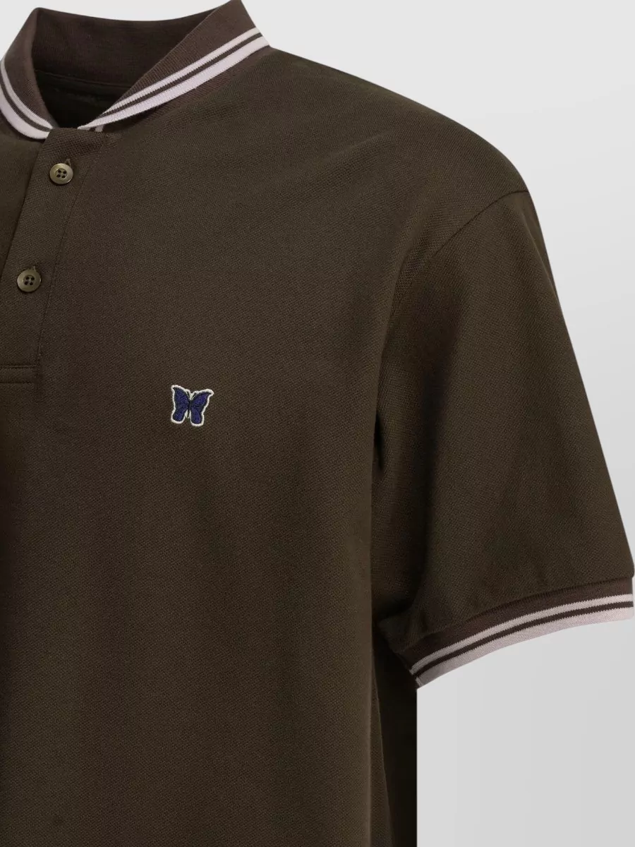 Needles Cotton Shawl Collar Polo Shirt