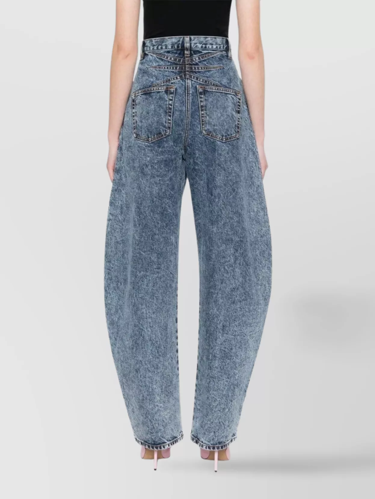 Alaïa Circle Denim High Waist Trousers