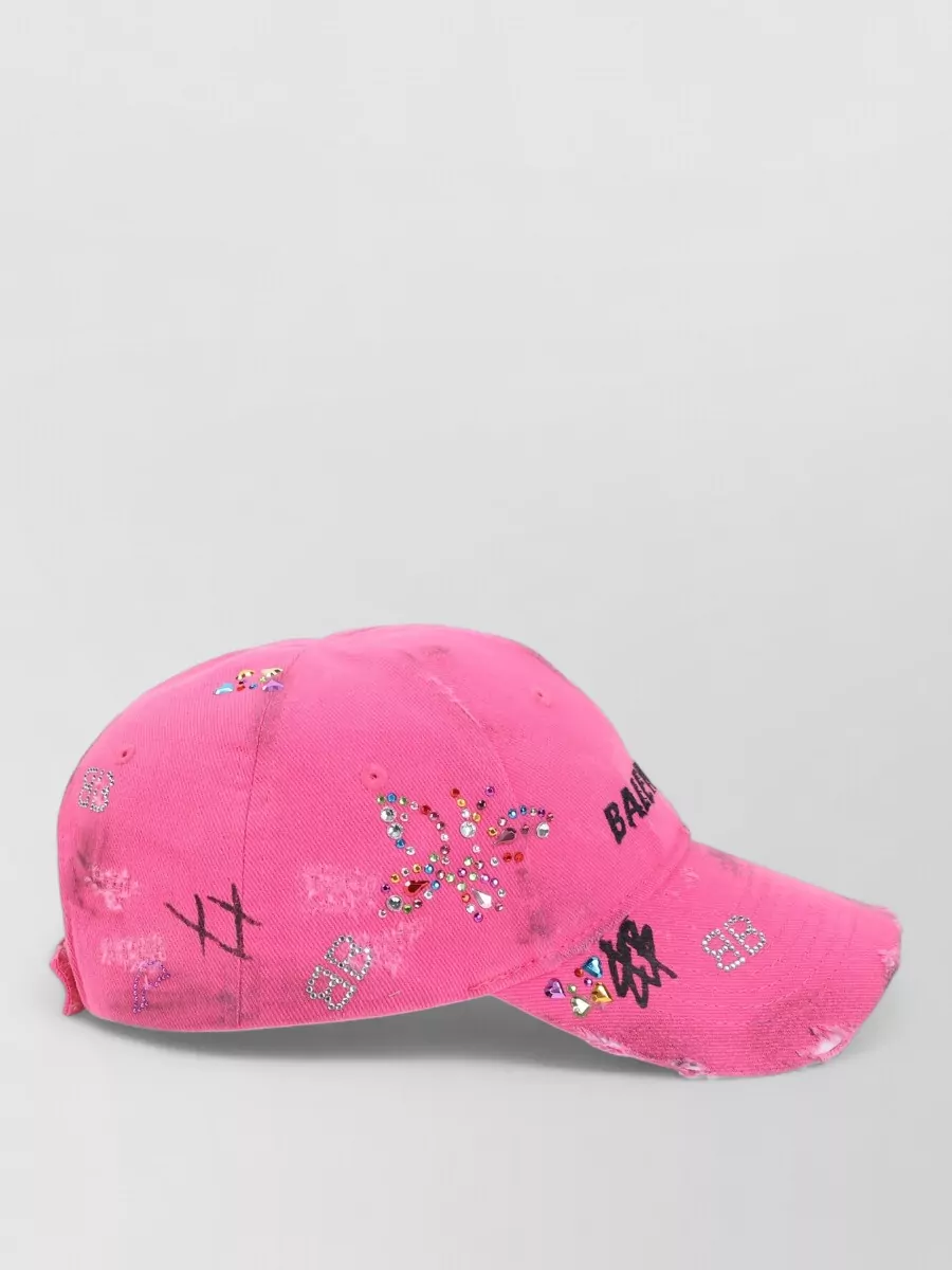 Balenciaga Cotton Crystal-Embellished Baseball Cap