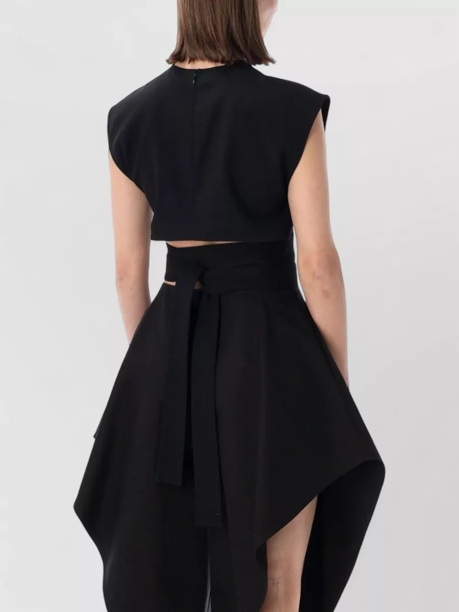 Alaïa Wool Cropped Belted Top