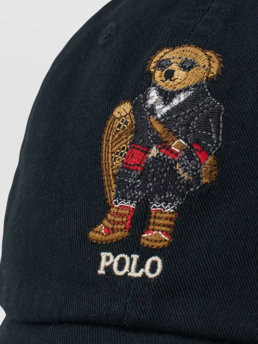 Ralph Lauren Hat Featuring Teddy Bear Print Curved Brim