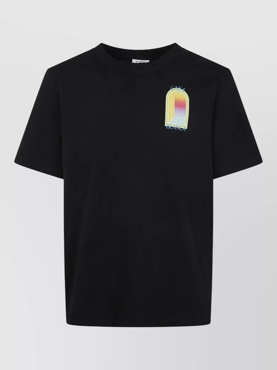 Casablanca Arche Graphic Print Crew Neck T Shirt
