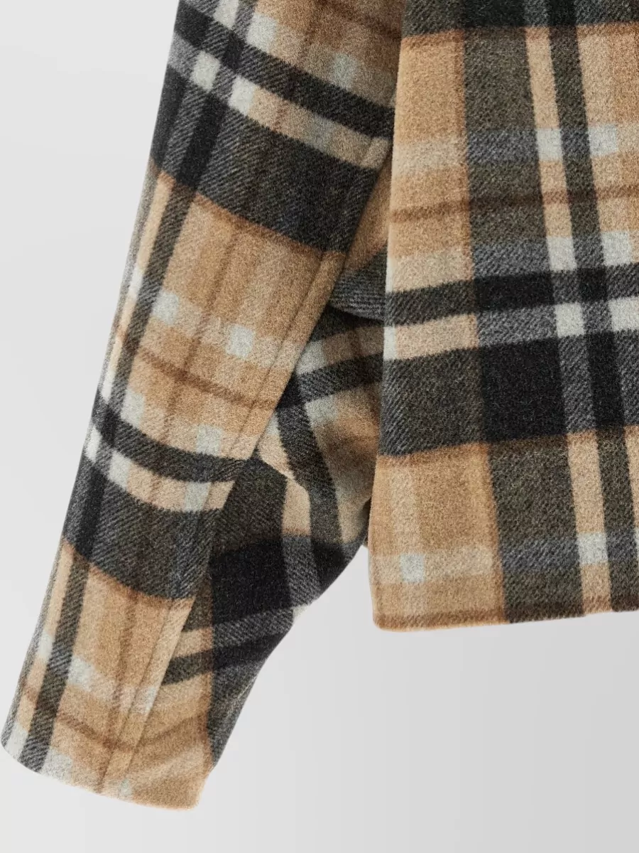 Pinko Checked Wool Fitted Jacket