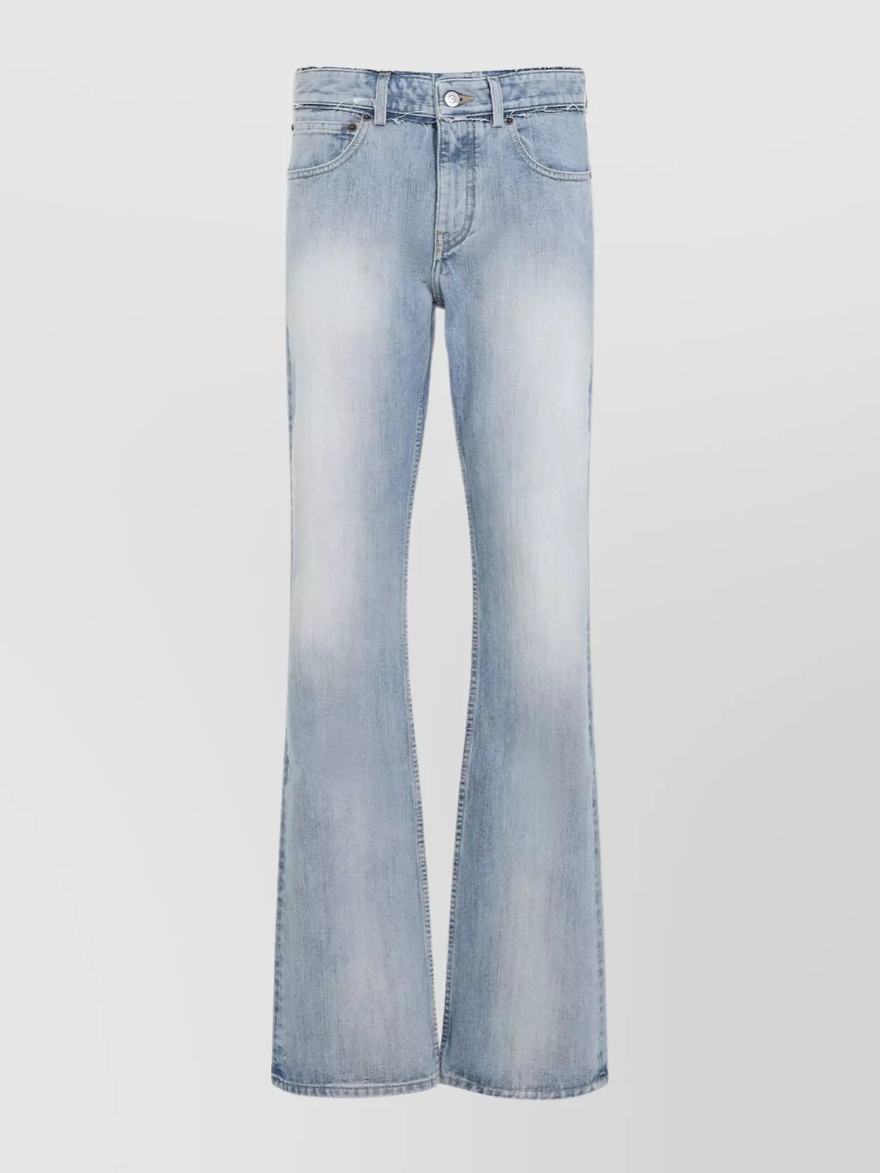 Balenciaga Low Waist Denim Trousers In Blue