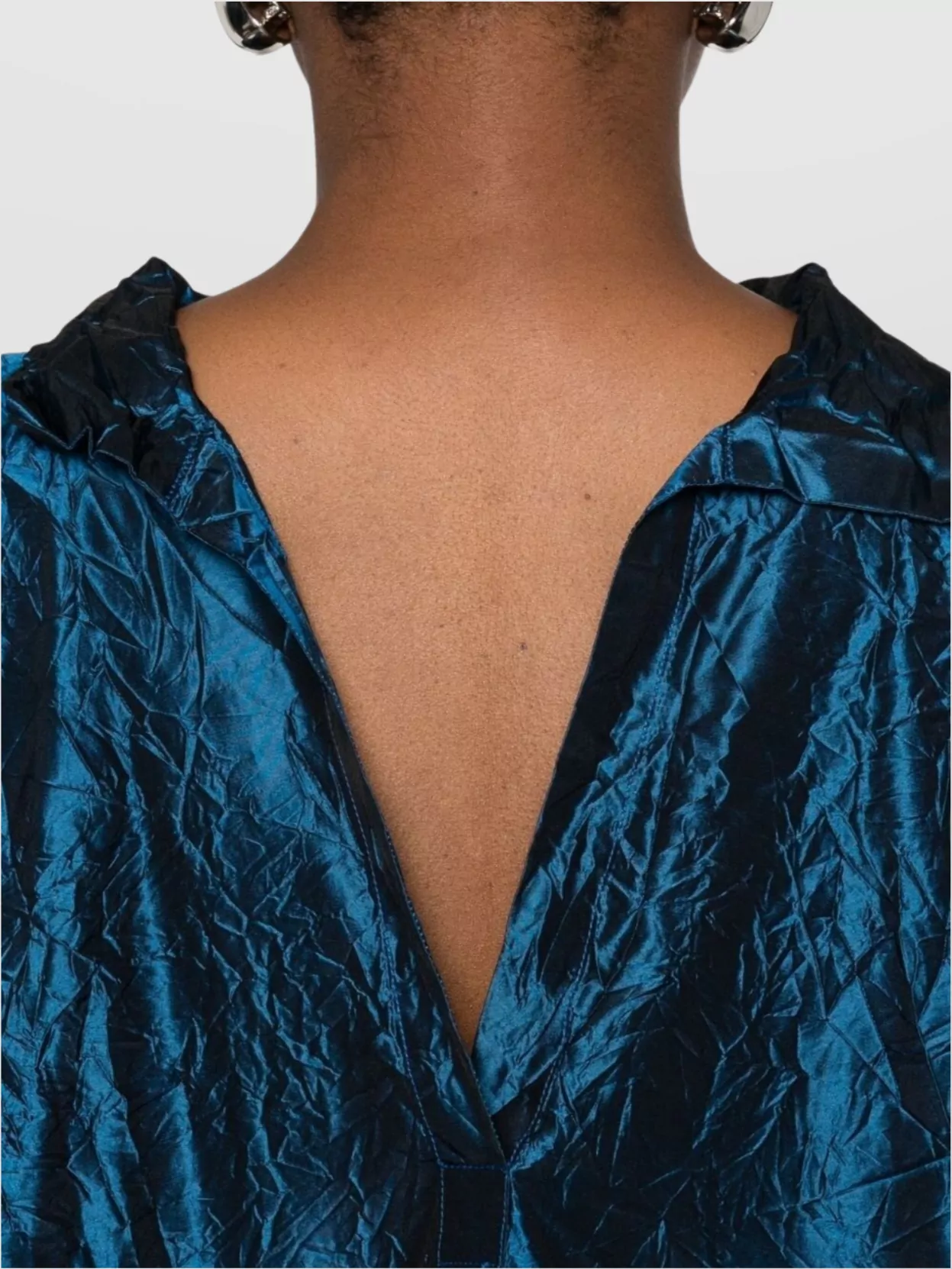 Daniela Gregis Short Silk Dress Featuring Tie Belt