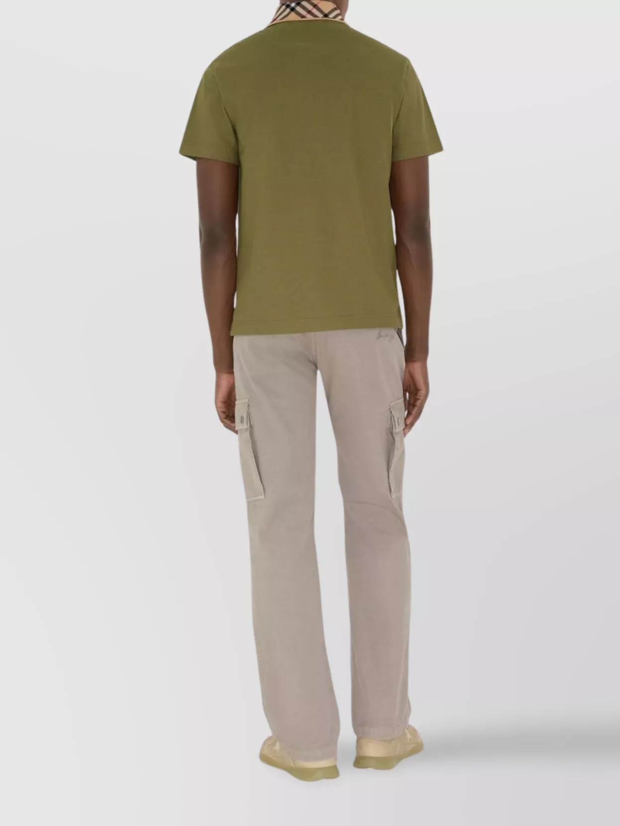 Burberry Checked Collar Polo Shirt