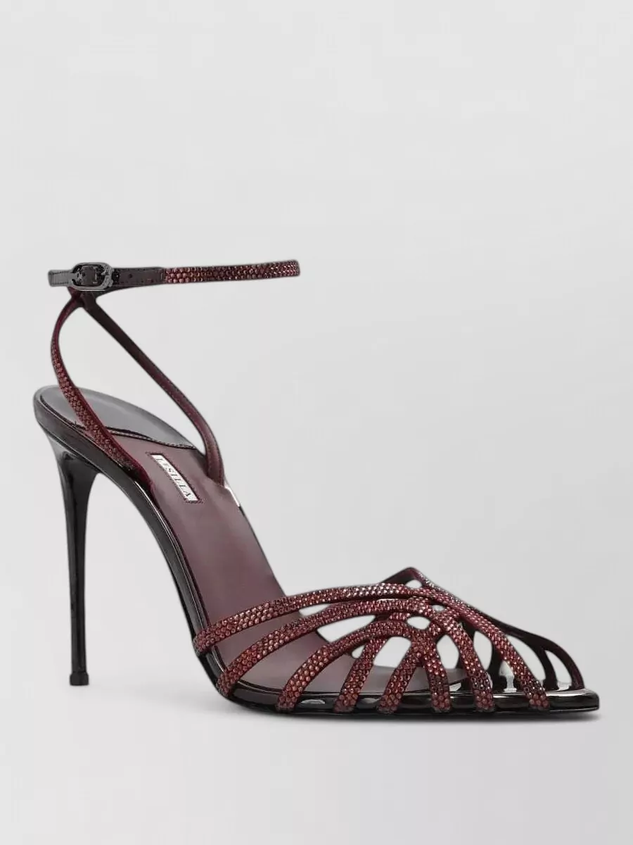 Le Silla leather crystal-embellished sandals
