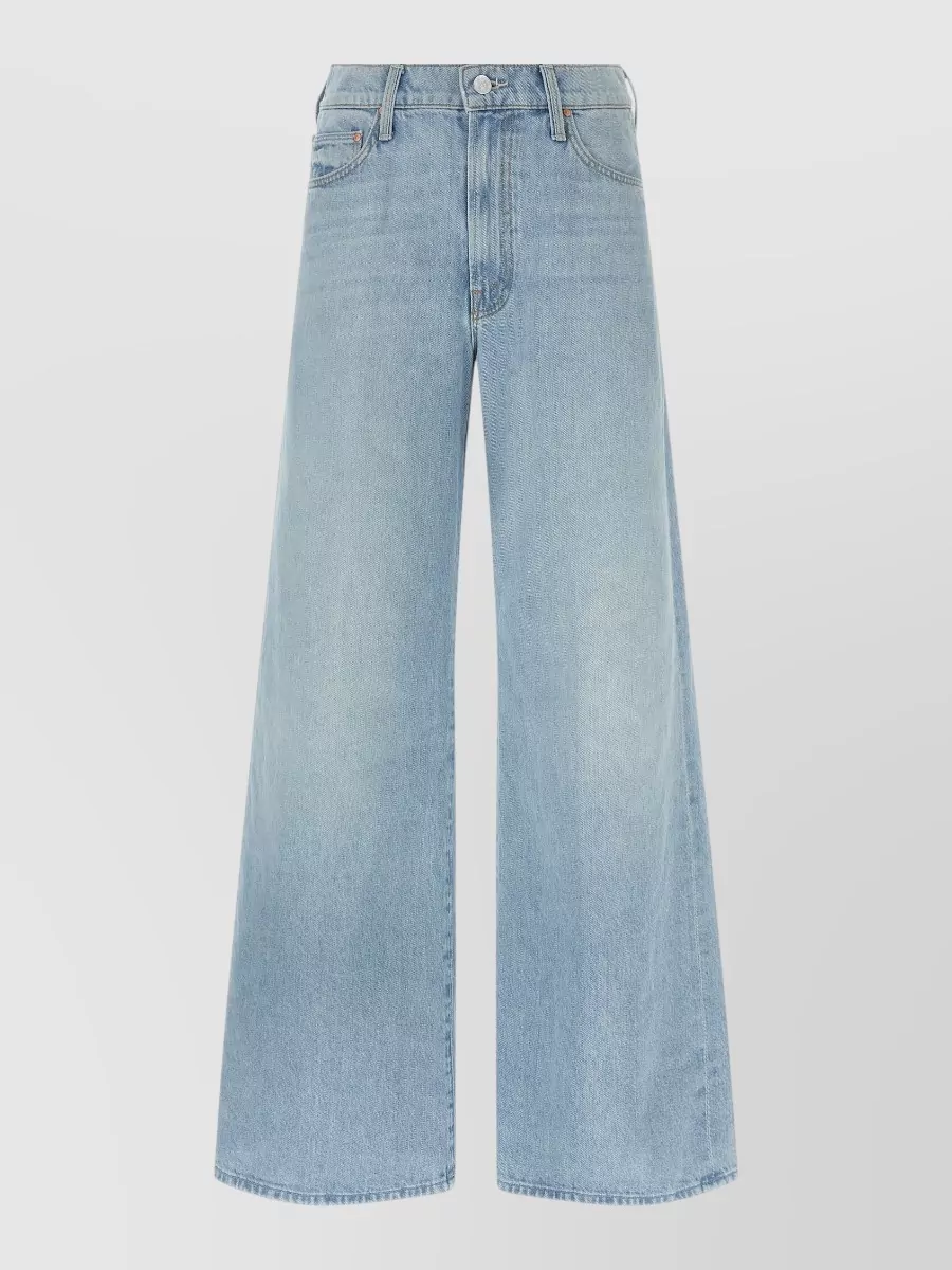Mother denim mid-rise wide-leg jeans