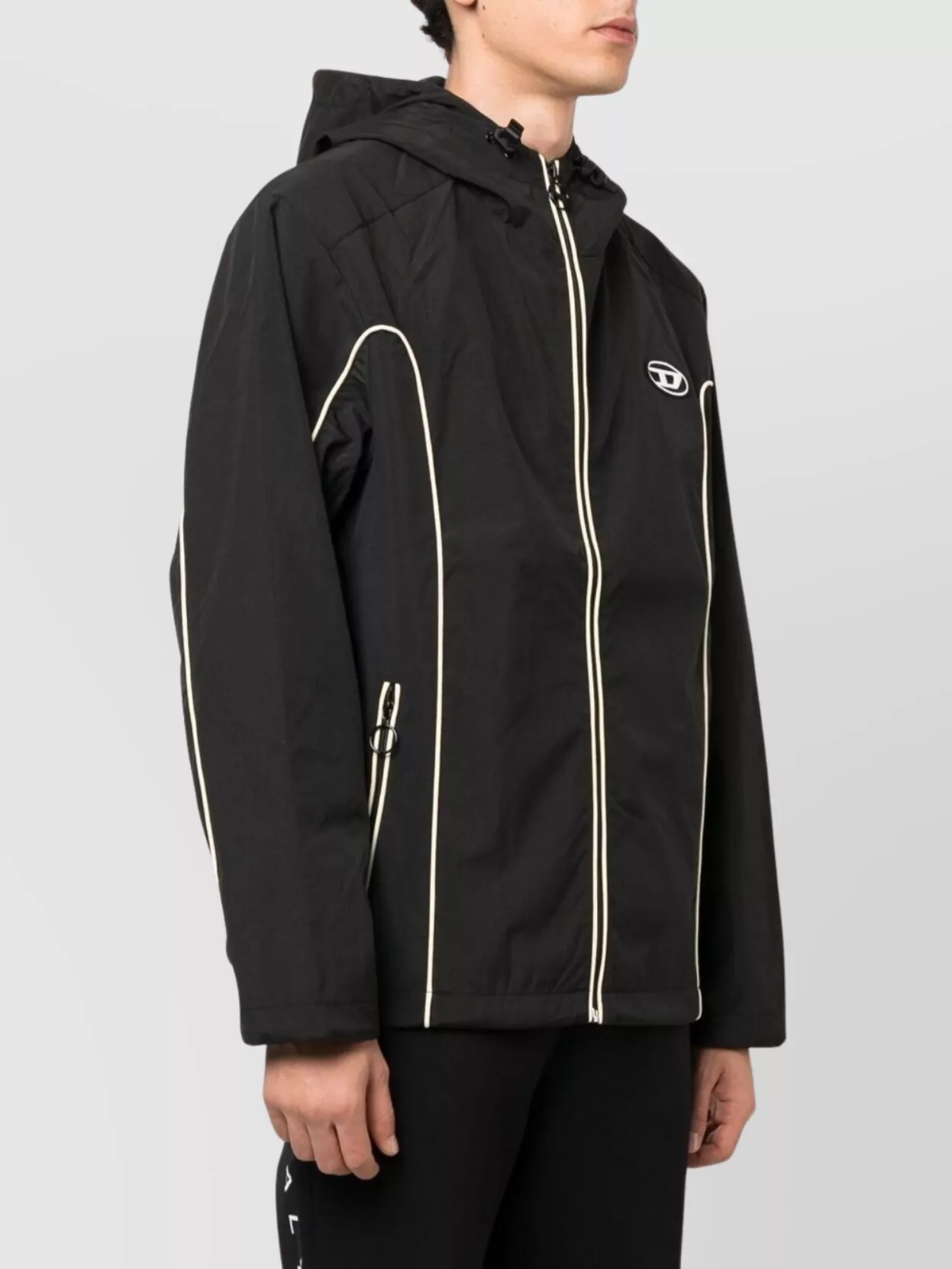 Diesel Zip Pockets Contrast Piping Toggle Hood