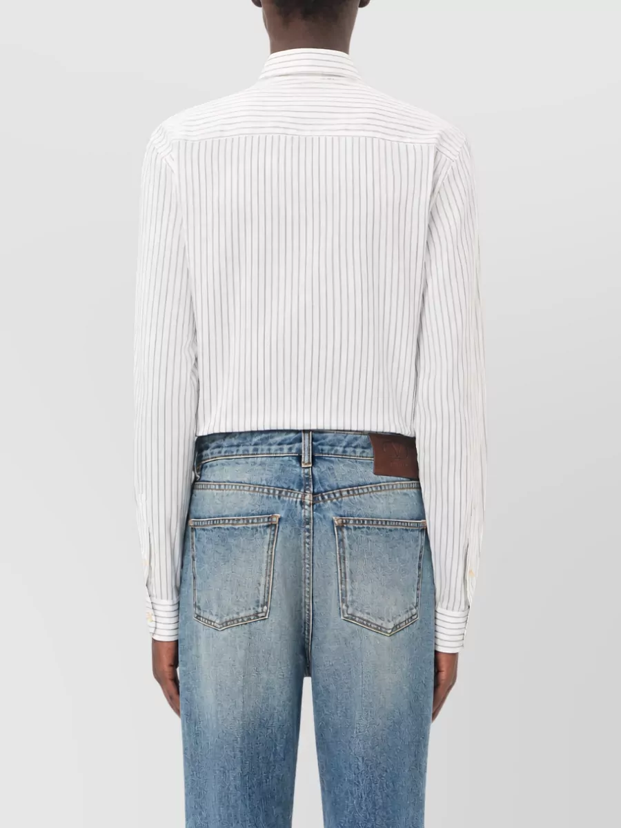 Valentino Striped Long-Sleeve Shirt