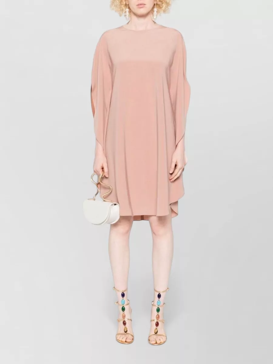 Gianluca Capannolo Cotton Split Sleeve Knee-Length Dress