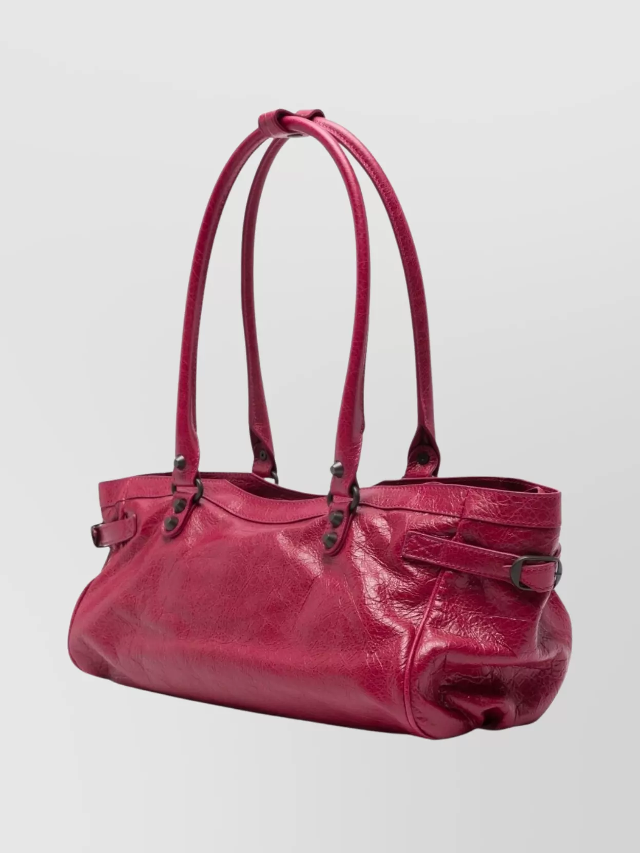 Balenciaga Leather Shoulder Bag Textured Finish