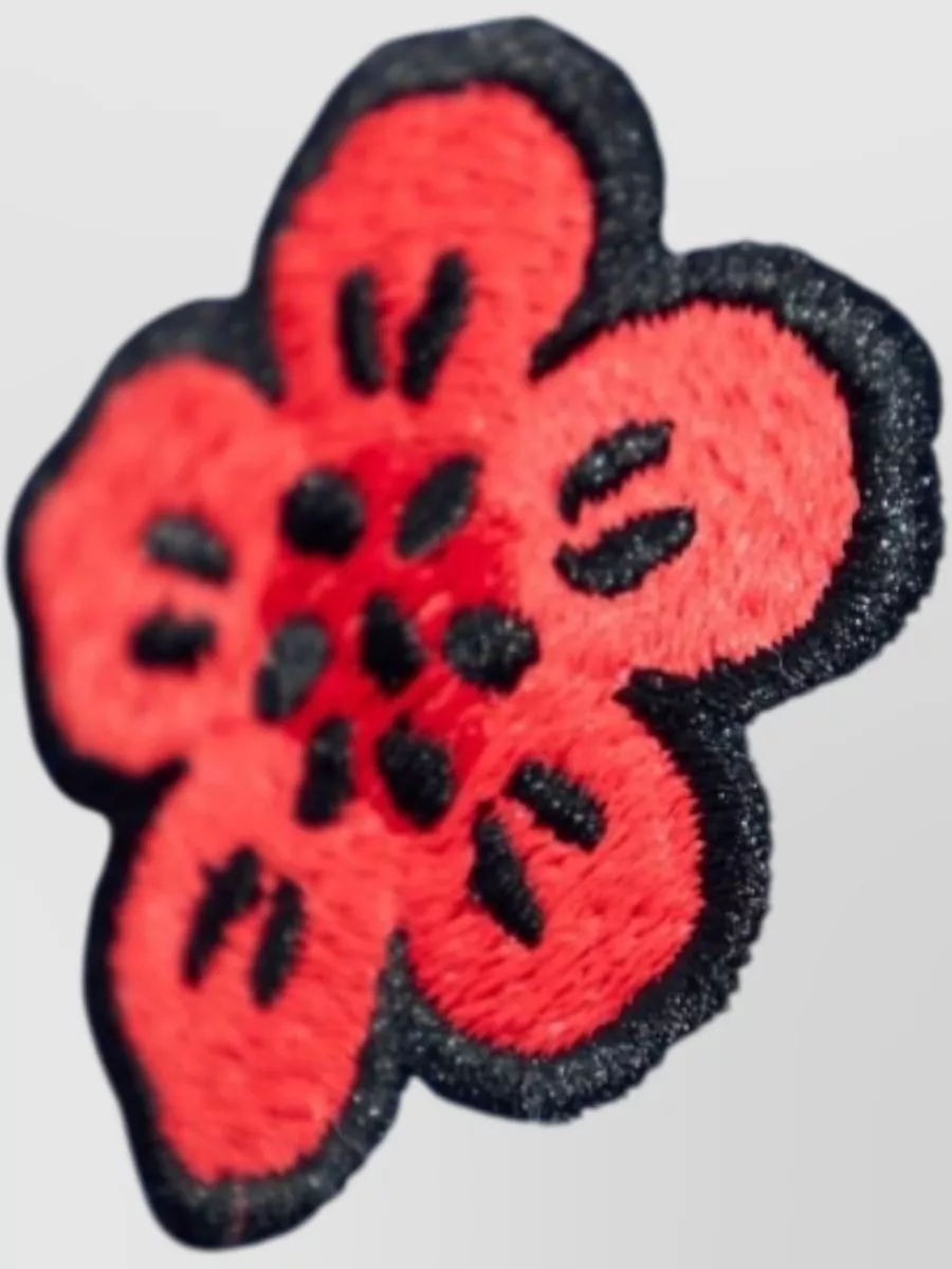 Kenzo Embroidered Seersucker Cotton Shirt