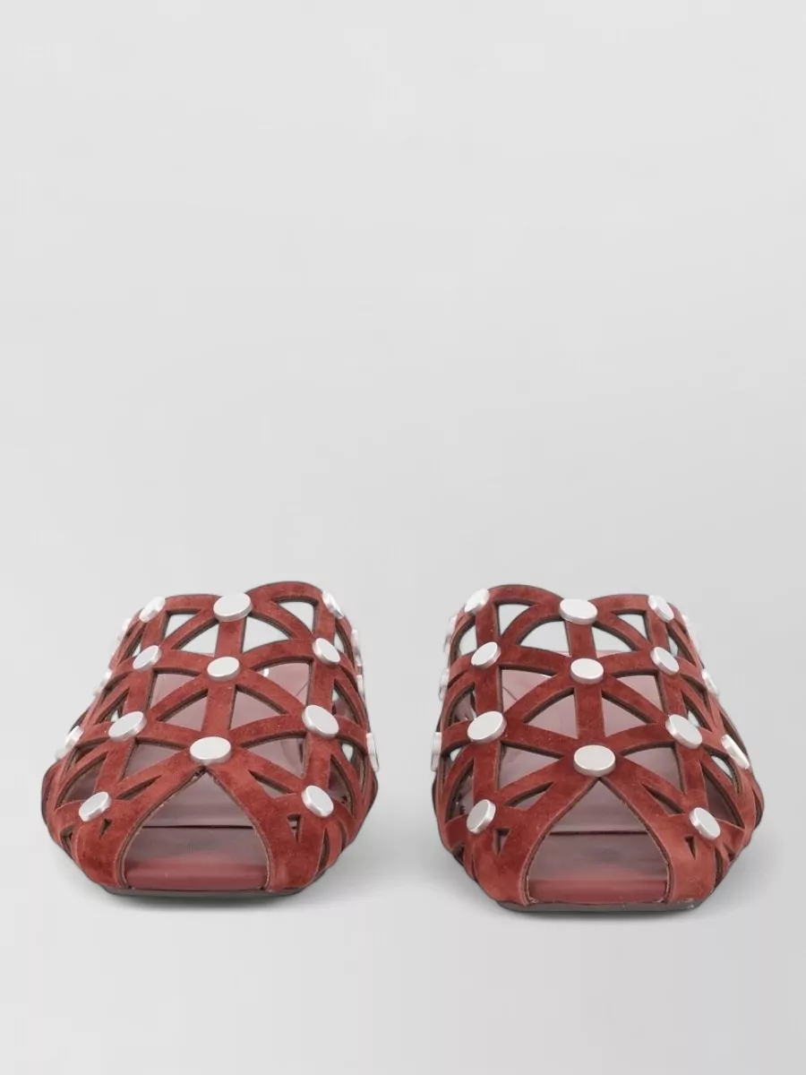 Ash leather mules