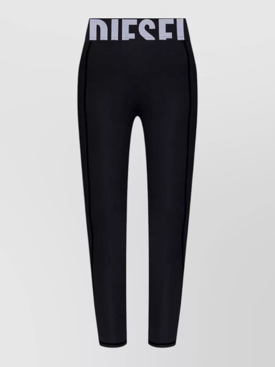 Diesel High-rise ankle-length logo leggings